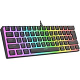  Tastatura gaming RAMPAGE RADIANT K11 black, Type-C, RGB, red switch, US layout, pudding keycaps | Eponuda.ba