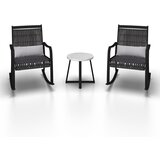 Bessagi Garden set za balkon mathilda, 3-Delno, črna, svetlo siva | Shoptok.si