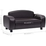 vidaXL pasji kavč rjav 80x50x40 cm umetno usnje | Shoptok.si