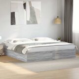  Okvir za krevet boja hrasta 200x200 cm od konstruiranog drva | Eponuda.com