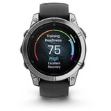 Garmin Fenix E 47 mm, nerjaveče jeklo s črnim silikonskim paščkom, (21365645) | Shoptok.si