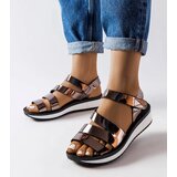 Gemre Grey patent sandals Dizi Cene
