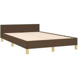  Okvir za krevet s uzglavljem tamnosmeđi 120x200 cm od tkanine | shoptok.hr