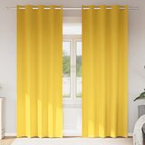  Zavjese za blackout s prstenovima 2 pcs Žuta 225 x 140 cm | shoptok.hr
