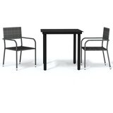  3-dijelni vrtni blagovaonski set sivi | Eponuda.com