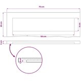  Pravokutni stolni vrh 70 x 20 x 3 cm Pravokutni - Tamno smeđa 90 x 55 x 3 5 cm Živi rub 1 strana | shoptok.hr