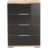 CARRYHOME NOČNA OMARICA, siva, barve hrasta | Shoptok.si