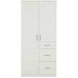 Mömax omara za oblačila lasse 2t, bela, š. 90 cm | Shoptok.si