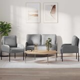  Setovi sofa 3 pcs Svijetlo siva 115 x 56 x 80 cm Šperploča | shoptok.hr