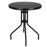 springos metalni okrugli vrtni stol, 60 cm, crni | shoptok.hr