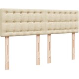  Krevet s oprugama i madracem krem 140 x 190 cm od tkanine | shoptok.hr