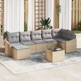  Set od 8 dijelova vrtnog namještaja s jastucom crni poli ratan | shoptok.hr