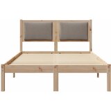  Krevetna konstrukcija s uzglavljem Sivo-smeđa 120 x 200 cm | shoptok.hr