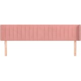 Uzglavlje s ušima ružičasto 203x16x78/88 cm baršunasto | shoptok.hr