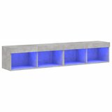 TV ormarići s LED svjetlima 2 kom siva boja betona 80x30x30 cm | shoptok.hr