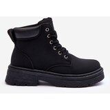 Boto Women's Furry-Lined Lace-Up Boots Black Corbin | ePonuda.com