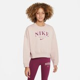 Nike g nsw trend flc crew prnt, duks za devojčice, pink FD0885 Cene