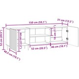TV ormar Bijela visokog sjaja 150 x 31 x 52 cm | shoptok.hr