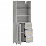  Visoka komoda siva sonome 69,5x34x180 cm od konstruiranog drva Slike