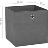  Kutije za pohranu od netkane tkanine 4 kom 28 x 28 x 28 cm sive | Eponuda.ba