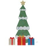 vidaXL Osvetljeni božični drevesec s 3 darilnimi škatlami 2D topla bela | Shoptok.si