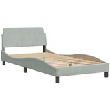  Krevet s madracem Dover svjetlosivi 100x200 cm baršunasti | shoptok.hr