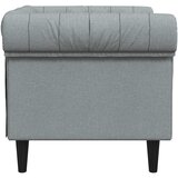  Fotelja Chesterfield svijetlosiva od tkanine | Eponuda.com