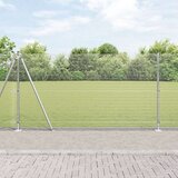 vidaXL zavarena žičana ograda s 13 flanged postovima 1.2x50 m Galvanizirani čelik Cijene