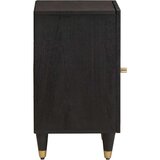 vidaXL Kopalniška omarica Črna 38 x 33 x 58 cm Masiven les manga | Shoptok.si