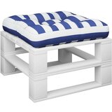  Jastuk za palete plavo-bijeli prugasti 50x50x12 cm od tkanine | shoptok.hr