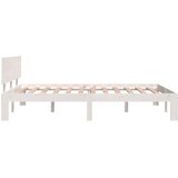  Okvir za krevet masivno drvo bijeli 120x190 cm mali bračni | shoptok.hr