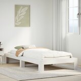 vidaXL Posteljni okvir brez vzmetnice bel 90x200 cm trdna borovina Cene