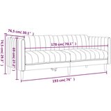  3-dijelni set sofa tamnosmeđi od tkanine | shoptok.hr
