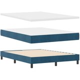  Krevet s madracem i LED svjetlom Tamnoplavi 140x190 cm Baršun | shoptok.hr
