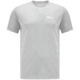 Jack Wolfskin Tehnička sportska majica 'VONNAN' siva / prljavo bijela