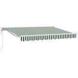  Električni zložljiv senčnik Zelena in Bela 3,5 x 2,5 m, (5000211294) | Shoptok.si