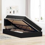  Krevet s prostorom za pohranu s LED-om Crna 120 x 190 cm Baršun | shoptok.hr