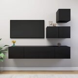 vidaXL 4-dijelni set TV ormarića crni od iverice Cijene