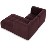 Makamii Bordo rdeča žametna kotna sedežna garnitura (desni kot/z ležalnikom) Aloha – | Shoptok.si