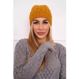 Kesi Cap with fleece Roma K224 mustard Cene