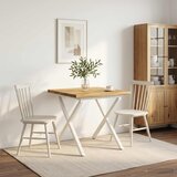  70 x 70 x 75 cm Čvrsto drvo akacije Bijela Četvrtasti | shoptok.hr
