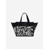 Desigual Cream-Black Women's Patterned Handbag Lettering Guimar Mini - Women | Shoptok.si