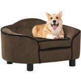 vidaXL Sofa za pse smeđa 67 x 47 x 36 cm plišana | shoptok.hr