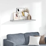  Plutajuća zidna polica siva boja betona 90 x 23,5 x 3,8 cm MDF | shoptok.hr