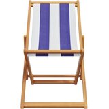  Sklopiva stolica za plažu plavo-bijela od eukaliptusa i tkanine | shoptok.hr