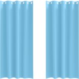 vidaXL Zavjese 2 pcs Svijetlo plava 245 x 140 cm Poliester | shoptok.hr