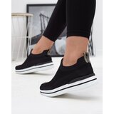 Resti Women's slip-on sports shoes with lettering in black Cerppa- Footwear | shoptok.hr