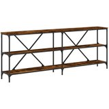 vidaXL Konzolni stol boja hrasta 200 x 30 x 75 cm od drva i željeza | shoptok.hr