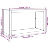 vidaXL Stalak za drva za ogrjev bijeli 100x40x60 cm čelični | shoptok.hr
