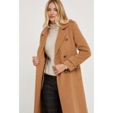 Answear Lab Volnen plašč bež barva | Shoptok.si